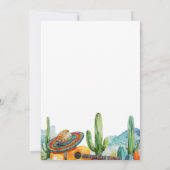 Taco Bout A Baby Fiesta Watercolor Babydusche Einladung (Rückseite)