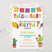 Taco Bout a Baby Gender Reveal Fiesta Babydusche Einladung (Vorne/Hinten)
