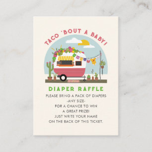 Taco Bout a Baby Girl Diaper Raffles Begleitkarte