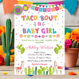 Taco 'Bout a Baby Girl Shower Invitation Einladung