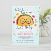 Taco Bout a Baby Mexican Fiesta Blue Boy Dusche Einladung (Stehend Vorderseite)