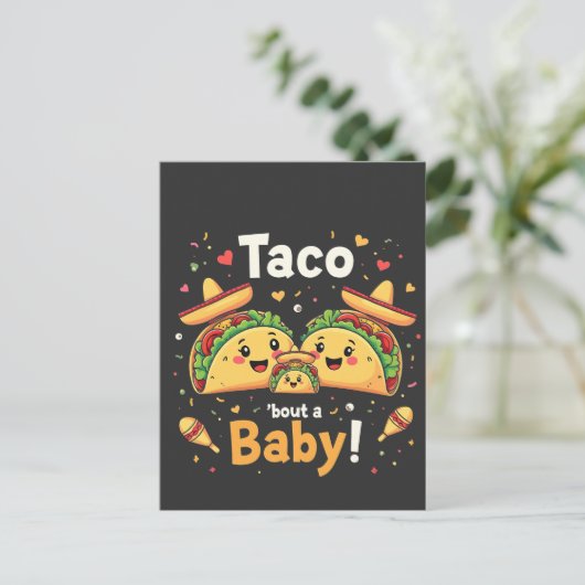 Taco Bout a Baby Pregnancy Ankündigung (Stehend Vorderseite)