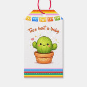 Taco bout a Baby Shower Cactus Geschenkanhänger (Vorderseite)