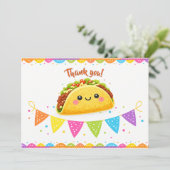 Taco bout a Baby Shower Dankeskarte (Stehend Vorderseite)