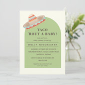 Taco Bout a Baby Shower Einladung (Stehend Vorderseite)