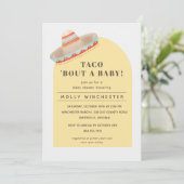 Taco Bout a Baby Shower Einladung (Stehend Vorderseite)