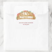 Taco 'Bout a Baby Shower Fiesta Quadratischer Aufkleber (Tasche)