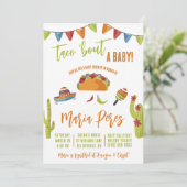 Taco 'Bout a Baby! Tacos Themed Baby Dusche Einladung (Stehend Vorderseite)