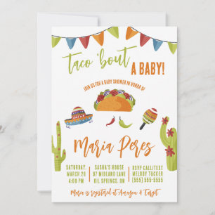 Taco 'Bout a Baby! Tacos Themed Baby Dusche Einladung