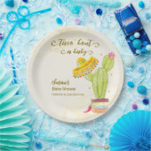 Taco 'Bout A Baby Watercolor Cactus Baby Shower Pappteller (Party)