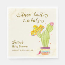 Taco 'Bout A Baby Watercolor Cactus Baby Shower