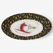 "Taco ’Bout a Birthday’!" Chili-Pepper Fiesta Pappteller (Schrägansicht)