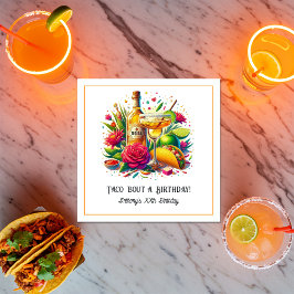 Taco ’Bout a Birthday’ Tequila & Margarita Fiesta Serviette