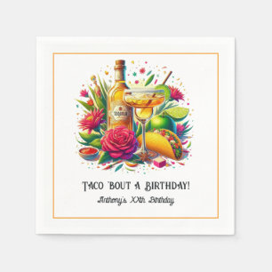 Taco ’Bout a Birthday’ Tequila & Margarita Fiesta Serviette