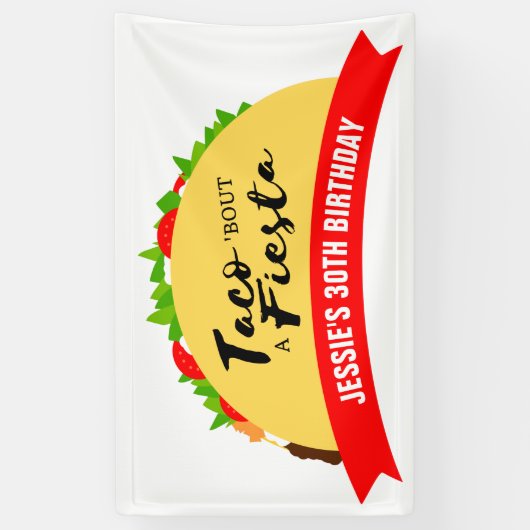 Taco 'Bout A Fiesta Banner (Vertikal)