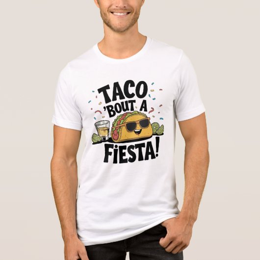 Taco 'Bout A Fiesta! Cinco de Mayo Tri-Blend Shirt (Vorderseite)