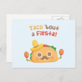 Taco Bout A Fiesta Niedlich Food Pub Spaß Postkart Postkarte (Vorne/Hinten)