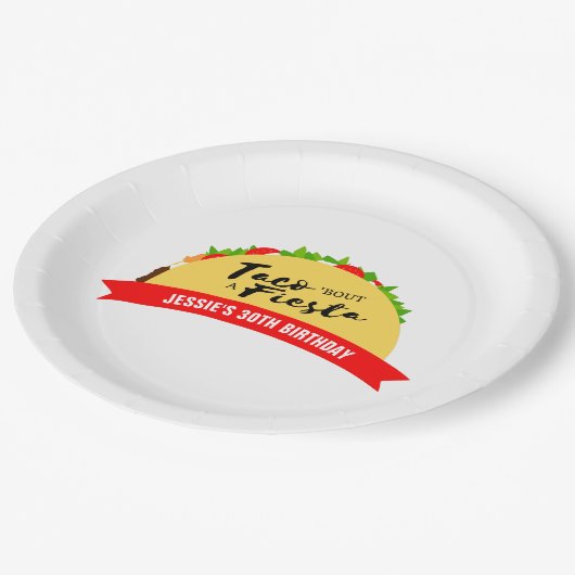 Taco 'Bout A Fiesta Pappteller (Schrägansicht)