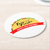 Taco 'Bout A Fiesta Runder Pappuntersetzer (Angewinkelt)