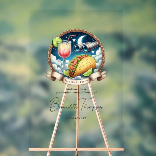 Taco "Bout a Future Acrylic Abschluss Willkommen Acrylschild (Neutral)