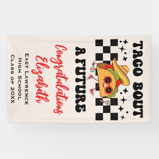 Taco Bout a Future Fiesta Abschluss Banner (Horizontal)