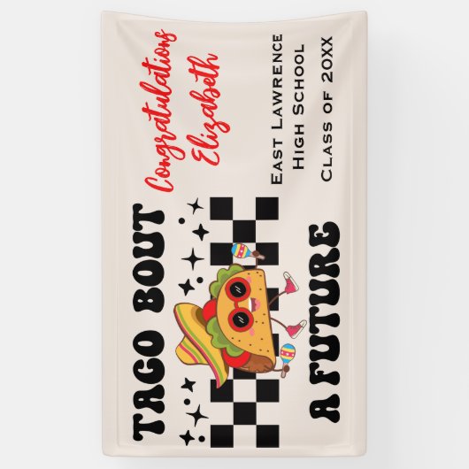 Taco Bout a Future Fiesta Abschluss Banner (Vertikal)