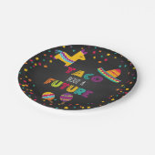 Taco Bout a Future Fiesta Abschluss Plate Pappteller (Schrägansicht)