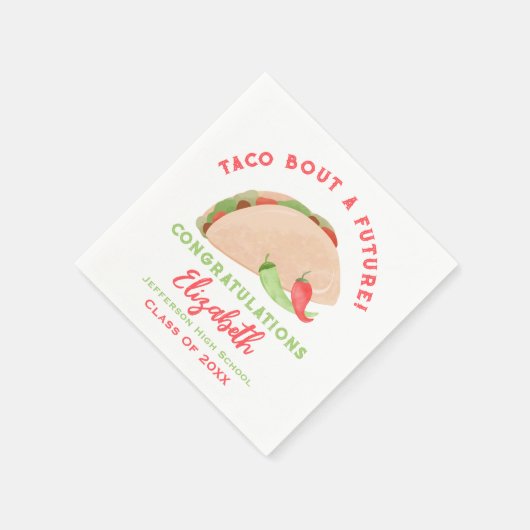 Taco Bout a Future Fiesta Abschluss Serviette (Ecke)