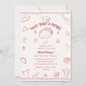 Taco Bout a Future Fiesta Doodle Abschluss Einladung (Vorderseite)