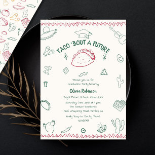Taco Bout a Future Fiesta Doodle Abschluss Einladung