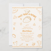 Taco Bout a Future Fiesta Doodle Abschluss Einladung (Vorderseite)