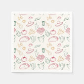 Taco Bout a Future Fiesta Doodle Abschluss Serviette (Vorderseite)