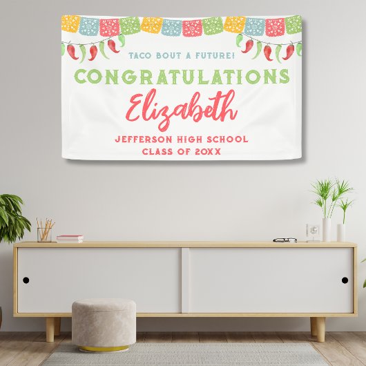 Taco Bout A Future Fiesta Graduierungspartei Banner