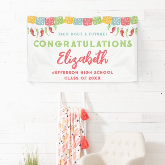 Taco Bout A Future Fiesta Graduierungspartei Banner (Insitu)