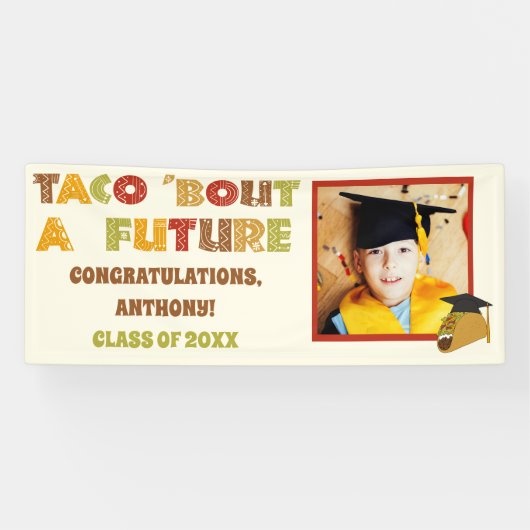 Taco Bout a Future Foto Graduation Party Banner (Horizontal)