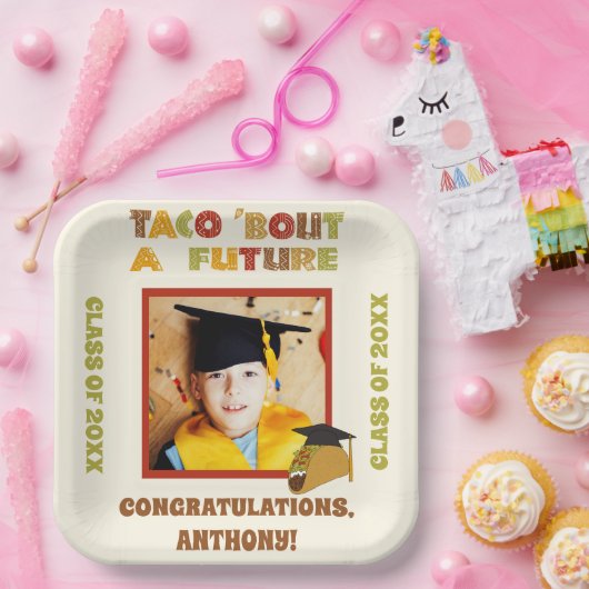Taco Bout a Future Foto Graduation Party Pappteller (Party)