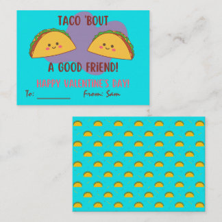 Taco 'Bout a Good Friend Valentine's Day Mitteilungskarte
