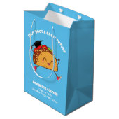 Taco Bout a Great Future Abschluss Gift Bag Mittlere Geschenktüte (Rückseite Schrägansicht)