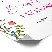 Taco Bout a Hright Future Abschluss Floral Poster (Ecke)