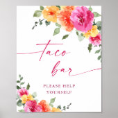 Taco Bout a Hright Future Abschluss Floral Poster (Vorne)