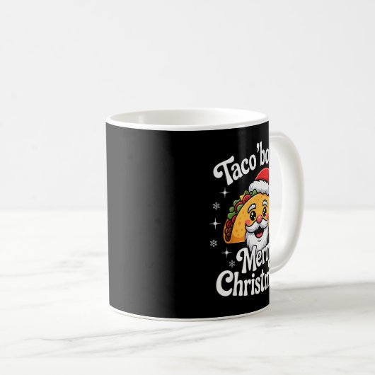 Taco ‘bout A Merry Christmas Food Puns Mexican San Kaffeetasse (VorderseiteRechts)