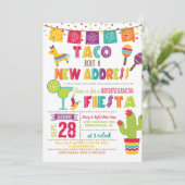 Taco Bout a New Address Housewarming Einladung W (Stehend Vorderseite)