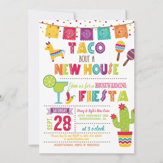 Taco Bout a New House Housewarming Einladung W (Vorderseite)