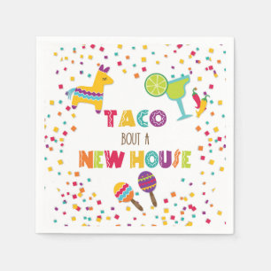 Taco Bout a New House Napkin - White Serviette
