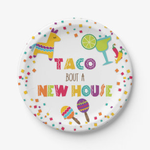 Taco Bout a New House Plate - weiß Pappteller