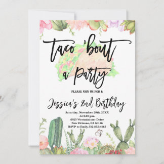 Taco ’Bout a Party Birthday, Taco Birthday Einladung