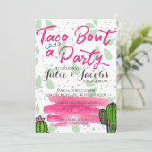 Taco Bout A Party Einladung (Stehend Vorderseite)