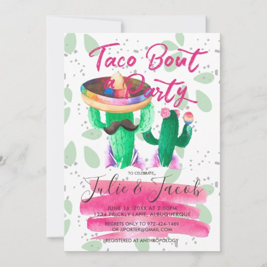 Taco Bout A Party Einladung (Vorderseite)