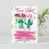 Taco Bout A Party Einladung (Stehend Vorderseite)