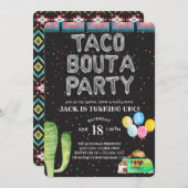 Taco Bout A Party | Einladung zum ersten Geburtsta (Vorne/Hinten)